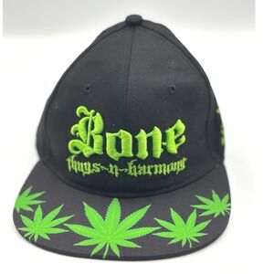Bone Thugs-N-Harmony 20th Anniversary Fitted Hat Cap Green Marijuana‎ Leaf